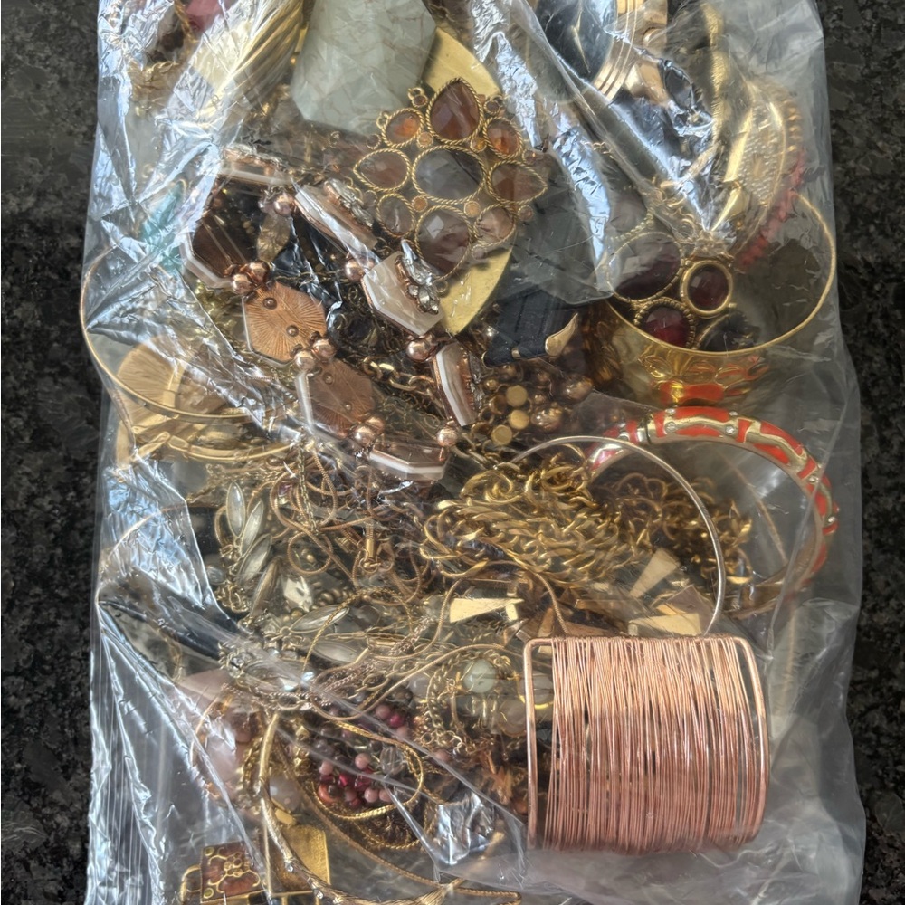 4 lbs Wearable Gold-Toned Jewelry Assortment